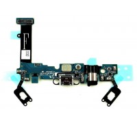 Шлейф для Samsung A510F Galaxy A5 (2016), с разъемом зарядки, разъемом наушников, с кнопкой Меню (Home), сенсорными кнопками, микрофоном REV:02H