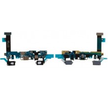 Шлейф для Samsung A710F Galaxy A7 (2016), с разъемом зарядки, разъемом наушников, с кнопкой Меню (Home), сенсорными кнопками, микрофоном