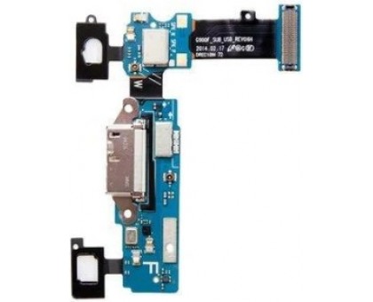 Шлейф для Samsung G900F Galaxy S5, с разъемом зарядки, кнопкой Меню (Home), сенсорными кнопками, микрофоном