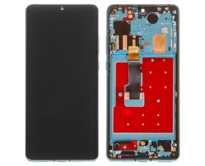 Дисплей Huawei P30 тачскрин сенсор черный в рамке голубого цвета Breathing Crystal OLED оригинал 100%