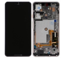 Дисплей Google Pixel 3 XL тачскрин сенсор черный в рамке P-OLED оригинал