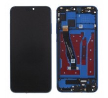 Дисплей Honor 8X тачскрин сенсор черный в рамке синего цвета
