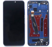 Дисплей Honor 8X тачскрин сенсор черный в рамке синего цвета оригинал