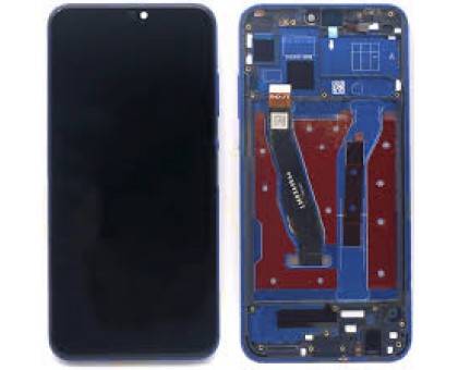 Дисплей Honor 8X тачскрин сенсор черный в рамке синего цвета оригинал