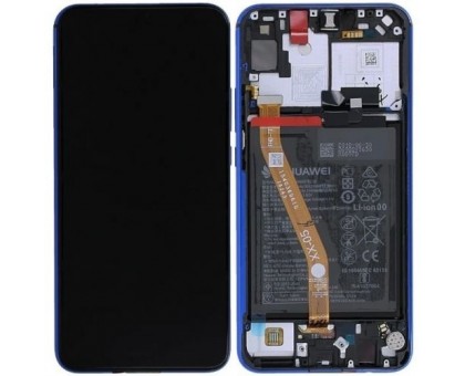 Дисплей Honor 9X Pro/9X (China) тачскрин сенсор черный в рамке синего цвета Charm Sea Blue
