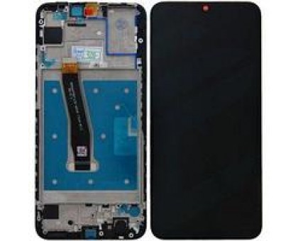Дисплей Huawei P40 Lite E/Y7p 2020 тачскрин сенсор черный в рамке сине-зеленого цвета Aurora Blue