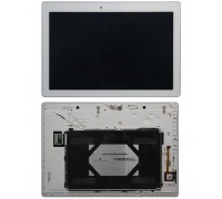 Дисплей Lenovo A10-70F Tab 2 10.1/A10-70L тачскрин сенсор белый в рамке