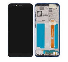 Дисплей Lenovo K5 Play тачскрин сенсор черный в рамке синего цвета оригинал