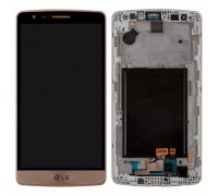 Дисплей LG D724 G3 S Dual Sim тачскрин сенсор золотистый в рамке