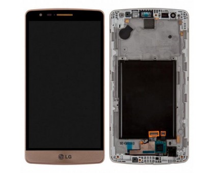 Дисплей LG D724 G3 S Dual Sim тачскрин сенсор золотистый в рамке