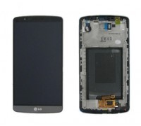 Дисплей LG D855 G3 тачскрин сенсор серый в рамке оригинал