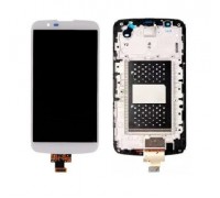 Дисплей LG K410TV K10TV/K430TV тачскрин сенсор белый с микросхемой в рамке оригинал