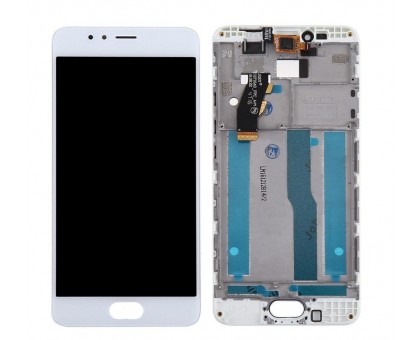 Дисплей Meizu 16X тачскрин сенсор белый в рамке Amoled оригинал