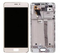 Дисплей Meizu M3s Y685/M3s mini тачскрин сенсор белый в рамке золотистого цвета