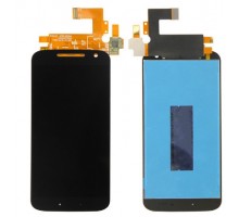 Дисплей Motorola XT1640 Moto G4 Plus/XT1641/XT1642/XT1643/XT1644 тачскрин сенсор черный в рамке