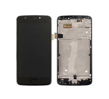 Дисплей Motorola XT1770 Moto E4 Plus/XT1771/XT1772/XT1773 версия MediaTek тачскрин сенсор черный в рамке синего цвета