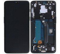 Дисплей OnePlus 6 A6003 тачскрин сенсор черный Matte Black матовый в рамке OLED копия хорошего качества
