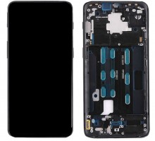 Дисплей OnePlus 6T A6013 тачскрин сенсор черный в рамке Amoled оригинал
