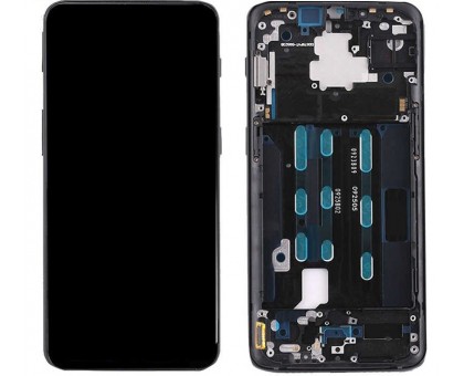 Дисплей OnePlus 6T A6013 тачскрин сенсор черный в рамке Amoled оригинал