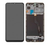 Дисплей Samsung A105F Galaxy A10 2019 тачскрин сенсор черный в рамке копия хорошего качества