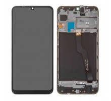 Дисплей Samsung A105F Galaxy A10 2019 тачскрин сенсор черный в рамке копия хорошего качества
