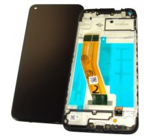 Дисплей Samsung A115F Galaxy A11 тачскрин сенсор черный в рамке копия хорошего качества (In-Cell)