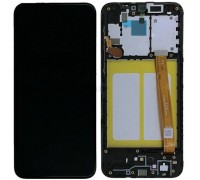 Дисплей Samsung A202F Galaxy A20E 2019 тачскрин сенсор черный в рамке копия хорошего качества (In-Cell)