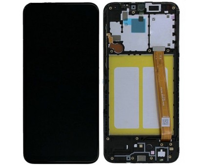 Дисплей Samsung A202F Galaxy A20E 2019 тачскрин сенсор черный в рамке копия хорошего качества (In-Cell)