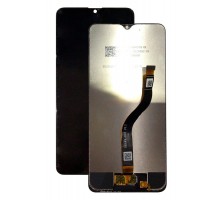 Дисплей Samsung A207F Galaxy A20s 2019 тачскрин сенсор черный в рамке оригинал переклеено стекло