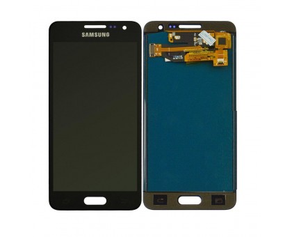 Дисплей Samsung A300H Galaxy A3 2015/A300F тачскрин сенсор черный Midnight Black OLED копия хорошего качества