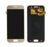 Дисплей Samsung A320F Galaxy A3 2017 тачскрин сенсор золотистый Gold Sand TFT копия