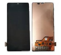 Дисплей Samsung A415F Galaxy A41 тачскрин сенсор черный Amoled оригинал переклеено стекло