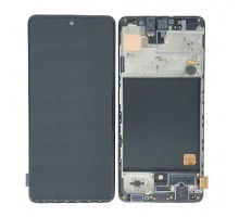 Дисплей Samsung A515F Galaxy A51 2019 тачскрин сенсор черный в рамке Amoled оригинал сервисная упаковка #GH82-21680A