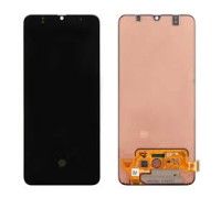 Дисплей Samsung A707F Galaxy A70s тачскрин сенсор черный Amoled оригинал переклеено стекло
