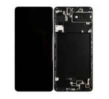 Дисплей Samsung A715F Galaxy A71 тачскрин сенсор черный в рамке OLED копия хорошего качества