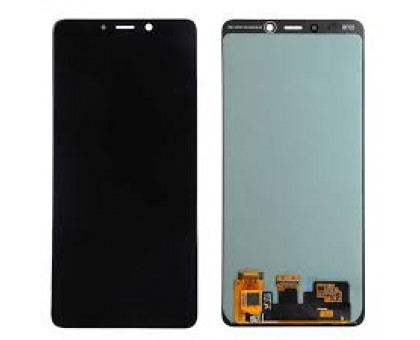 Дисплей Samsung A920F Galaxy A9 2018 тачскрин сенсор черный Amoled оригинал переклеено стекло