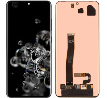 Дисплей Samsung G988B Galaxy S20 Ultra тачскрин сенсор черный Amoled оригинал переклеено стекло