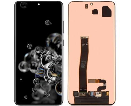 Дисплей Samsung G988B Galaxy S20 Ultra тачскрин сенсор черный Amoled оригинал переклеено стекло