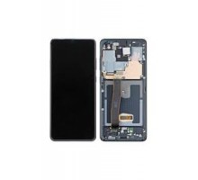 Дисплей Samsung G988B Galaxy S20 Ultra тачскрин сенсор черный в рамке Cosmic Black Amoled оригинал с фронтальной камерой
