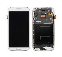 Дисплей Samsung i9500 Galaxy S4 тачскрин сенсор белый White Frost в рамке Amoled оригинал