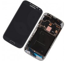 Дисплей Samsung i9500 Galaxy S4 тачскрин сенсор синий Black Mist в рамке Amoled оригинал