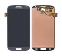 Дисплей Samsung i9505 Galaxy S4 тачскрин сенсор синий Black Mist в рамке Amoled оригинал