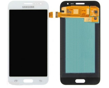 Дисплей Samsung J200H Galaxy J2/J200F тачскрин сенсор белый Amoled оригинал сервисная упаковка #GH-9717940A