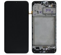 Дисплей Samsung M307F Galaxy M30s тачскрин сенсор черный в рамке OLED копия хорошего качества