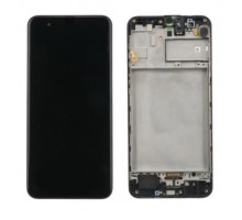 Дисплей Samsung M315F Galaxy M31 тачскрин сенсор черный в рамке Cosmic Black Amoled оригинал