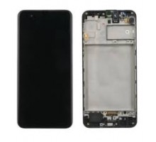 Дисплей Samsung M315F Galaxy M31 тачскрин сенсор черный в рамке Cosmic Black OLED копия хорошего качества