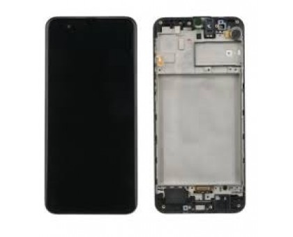 Дисплей Samsung M315F Galaxy M31 тачскрин сенсор черный в рамке Cosmic Black OLED копия хорошего качества