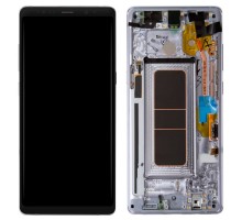 Дисплей Samsung N950F Galaxy Note 8 тачскрин сенсор черный в рамке фиолетового цвета Orchid Gray Amoled оригинал Refurbished