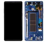 Дисплей Samsung N950F Galaxy Note 8 тачскрин сенсор черный в рамке синего цвета Deep sea Blue Amoled оригинал Refurbished