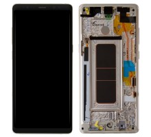 Дисплей Samsung N950F Galaxy Note 8 тачскрин сенсор черный в рамке золотистого цвета Maple Gold Amoled оригинал Refurbished